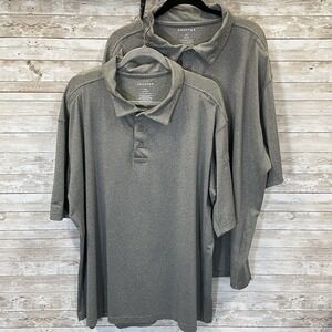 LOT of 2 Propper Mens‎ 2XL Tactical Polo Shirt Gray Short Sleeve Collard Stretch